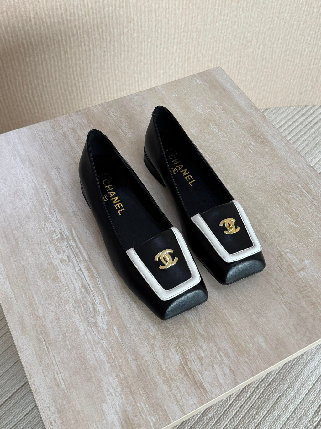 Chanel Lambskin Square-Toe