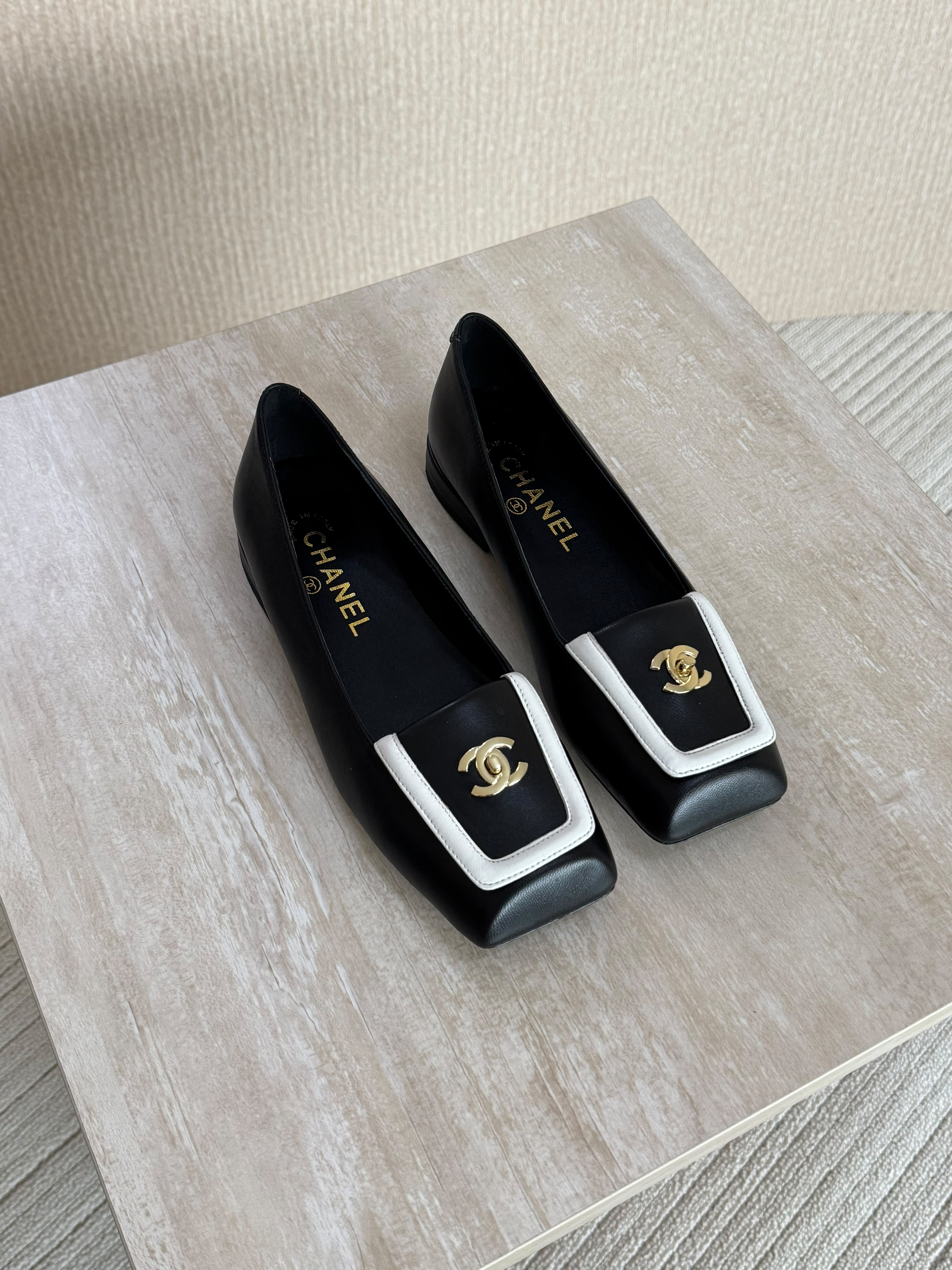 Chanel Lambskin Square-Toe