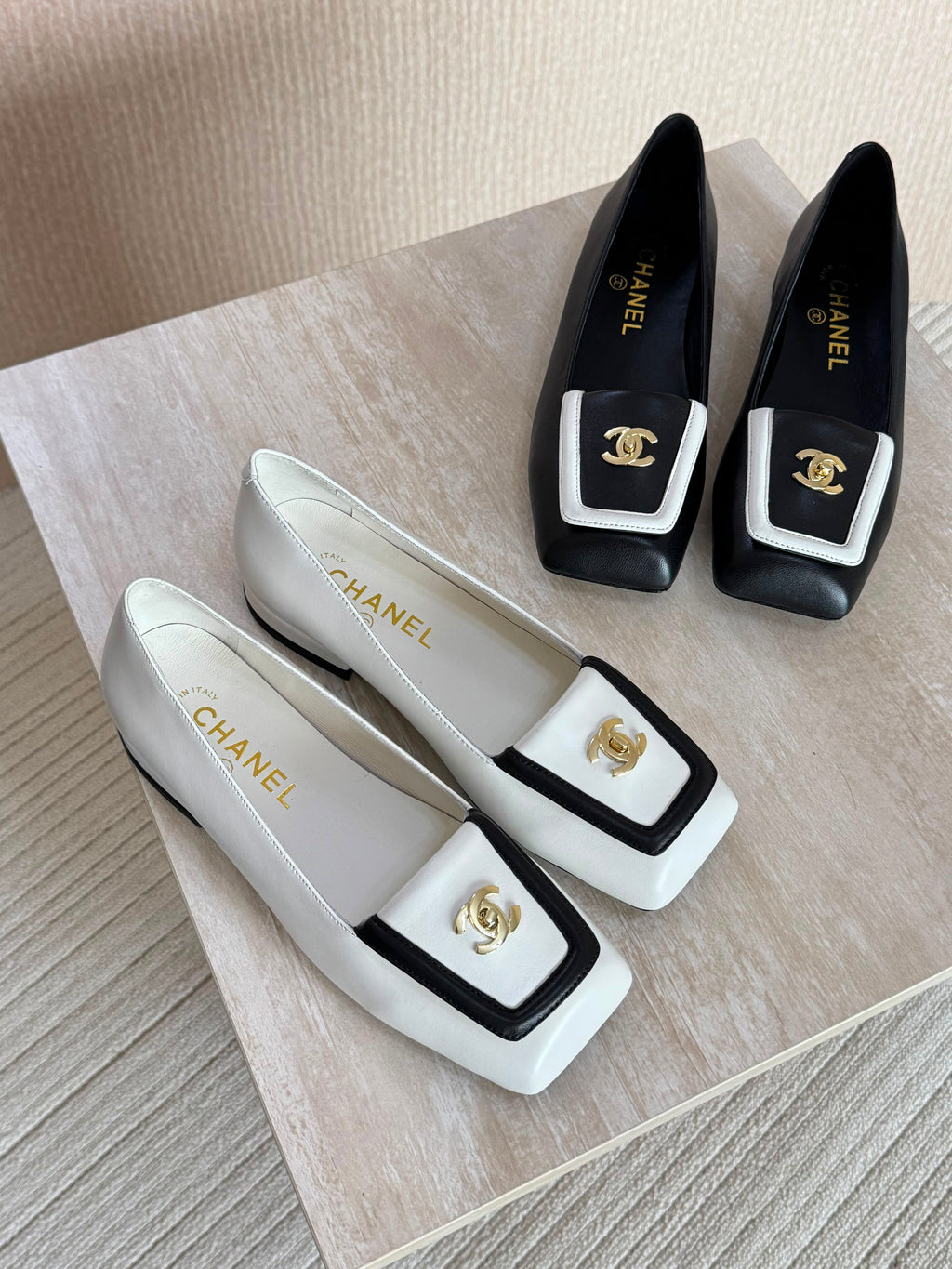 Chanel Lambskin Square-Toe