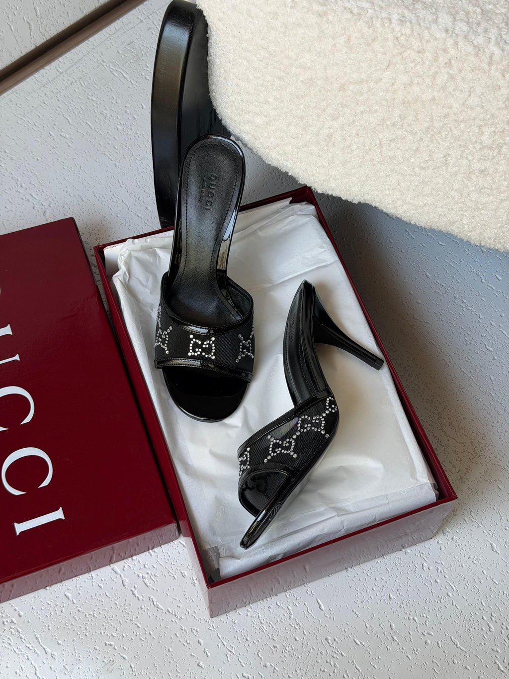 Gucci GG crystal sandals