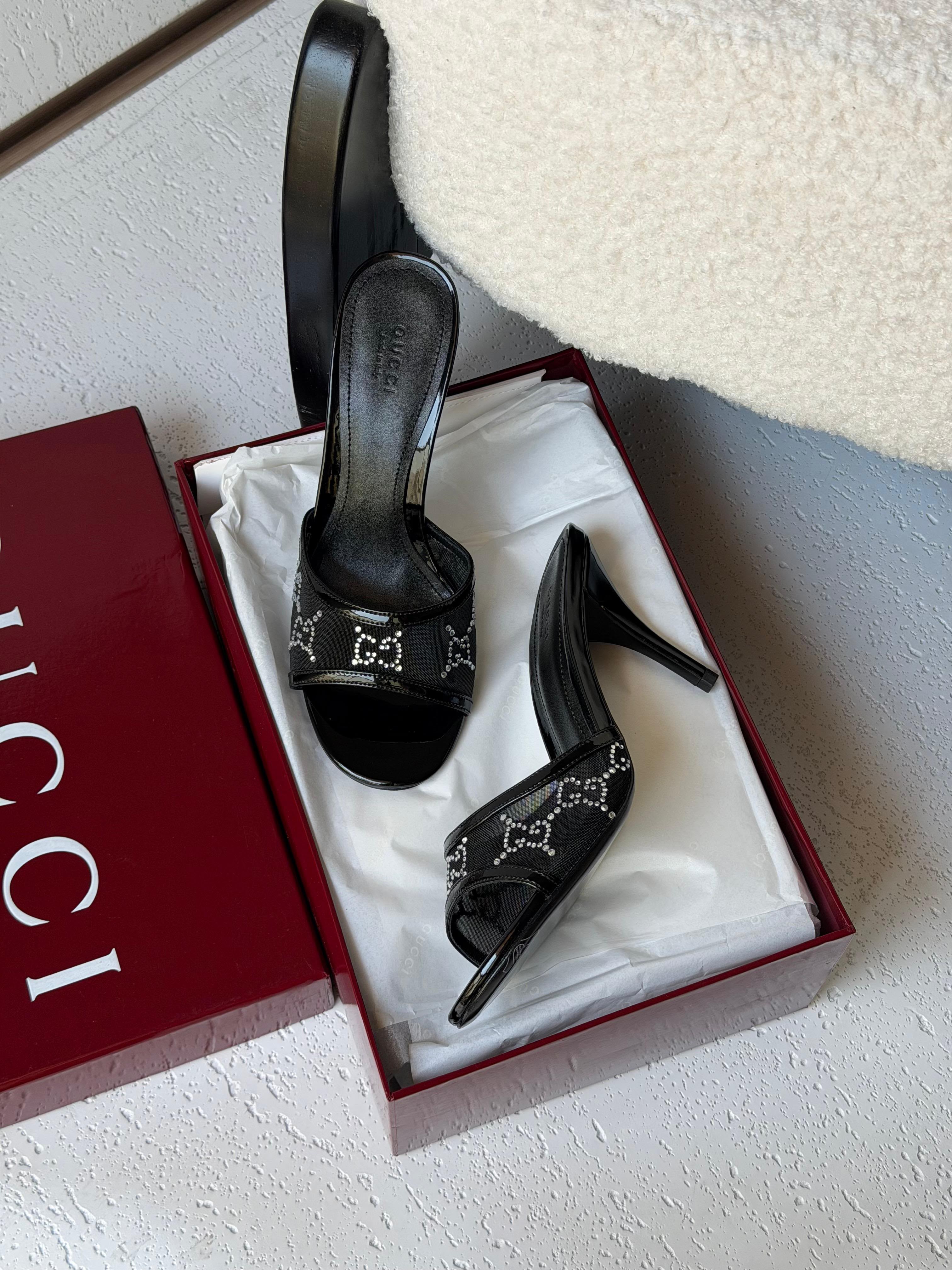 Gucci GG crystal sandals