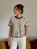 Hermes Cahier du Colporteur Short-Sleeve Sweater
