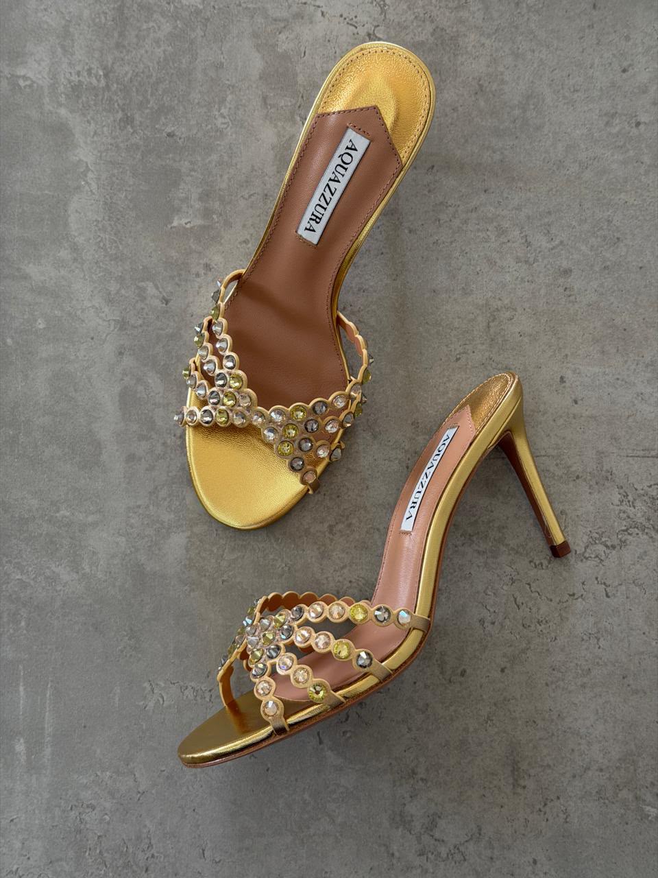 Aquazzura Tequila Embellished Sandals
