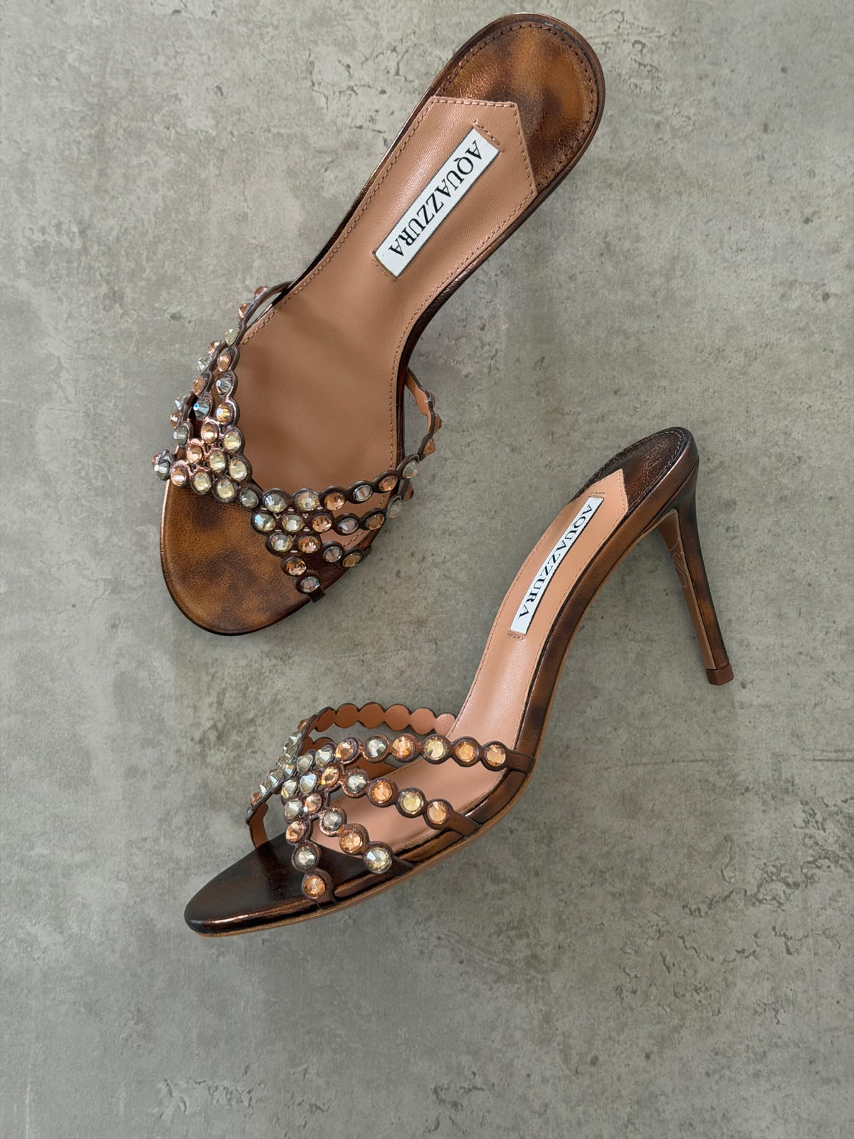 Aquazzura Tequila Embellished Sandals