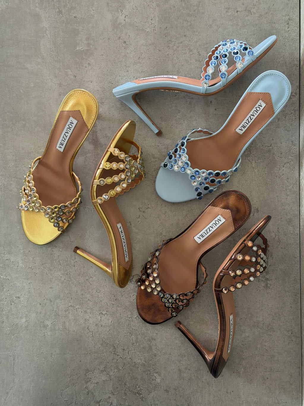 Aquazzura Tequila Embellished Sandals