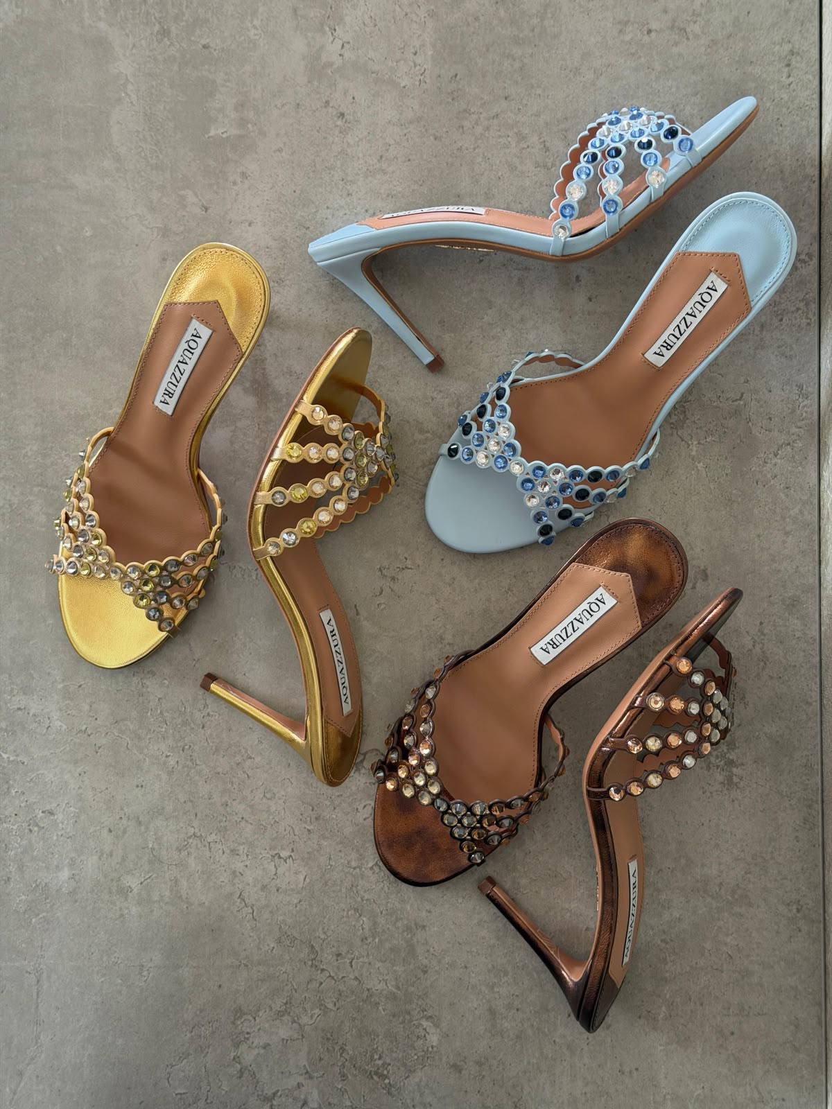 Aquazzura Tequila Embellished Sandals