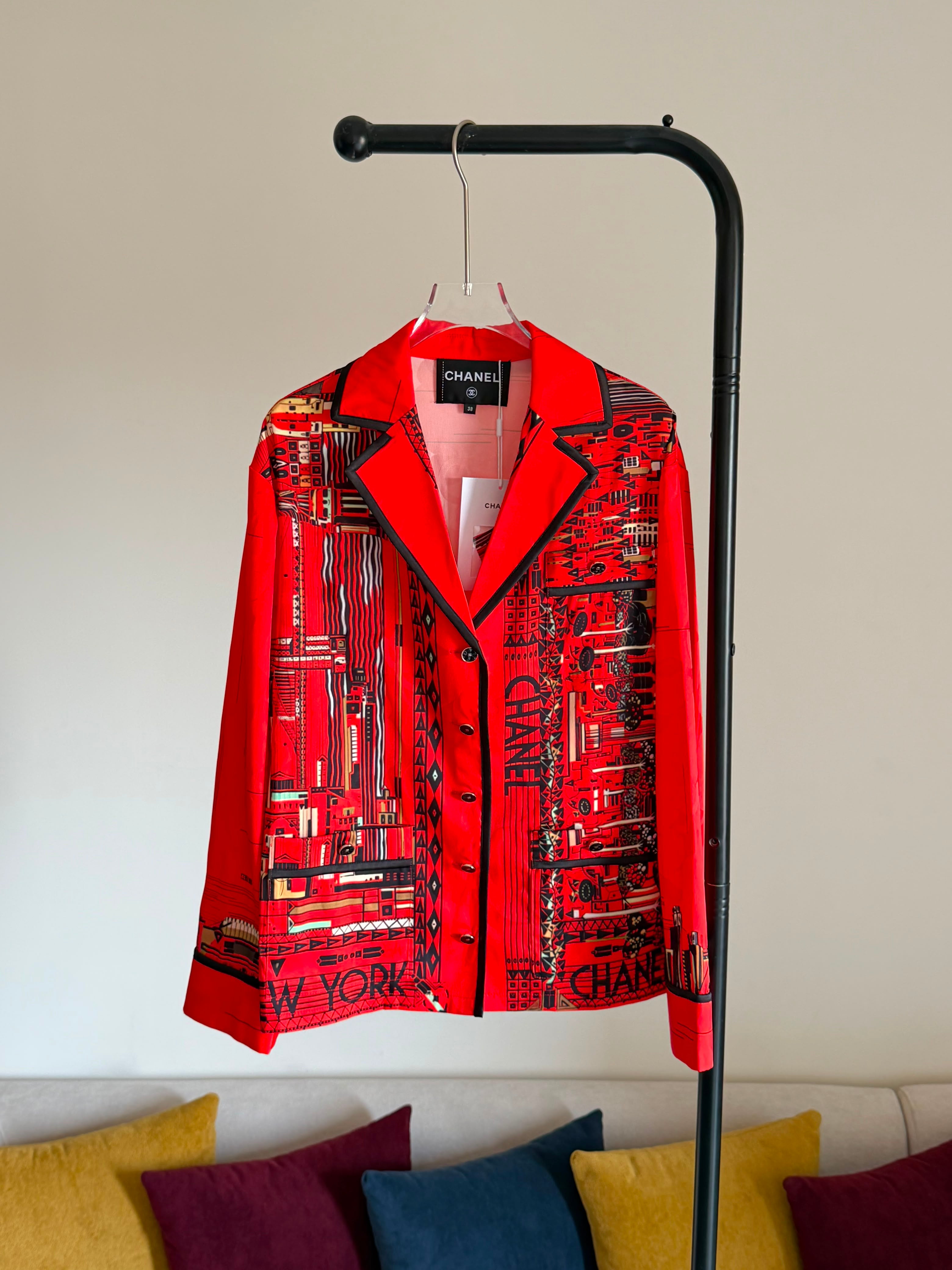 Chanel New York Design Silk Shirt