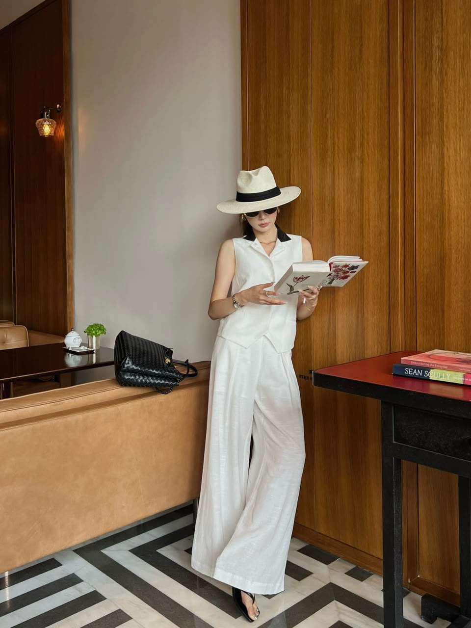 Loro Piana White Linen two-piece Set