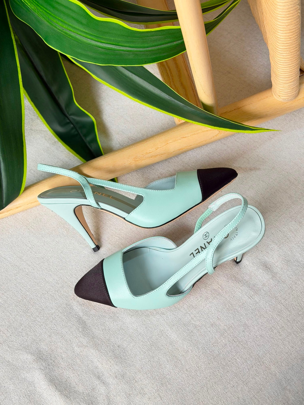 Chanel Slingbacks in Goatskin and Mixed Fibers