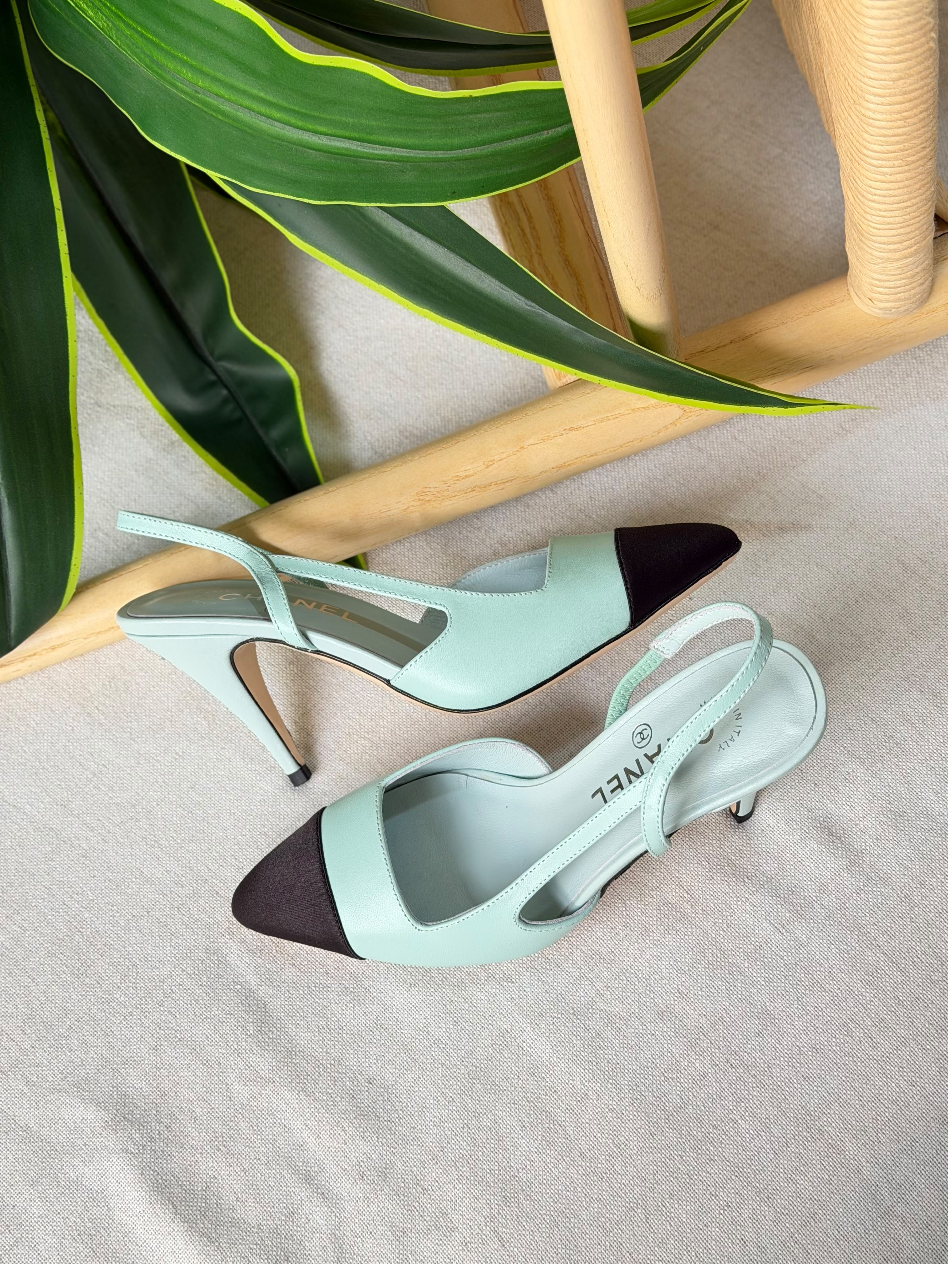 Chanel Slingbacks in Goatskin and Mixed Fibers