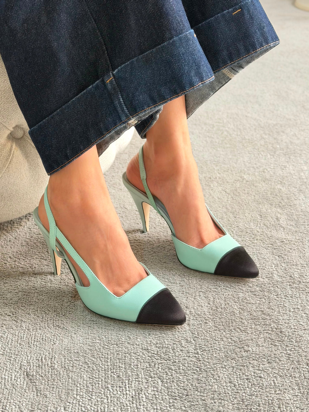 Chanel Slingbacks in Goatskin and Mixed Fibers