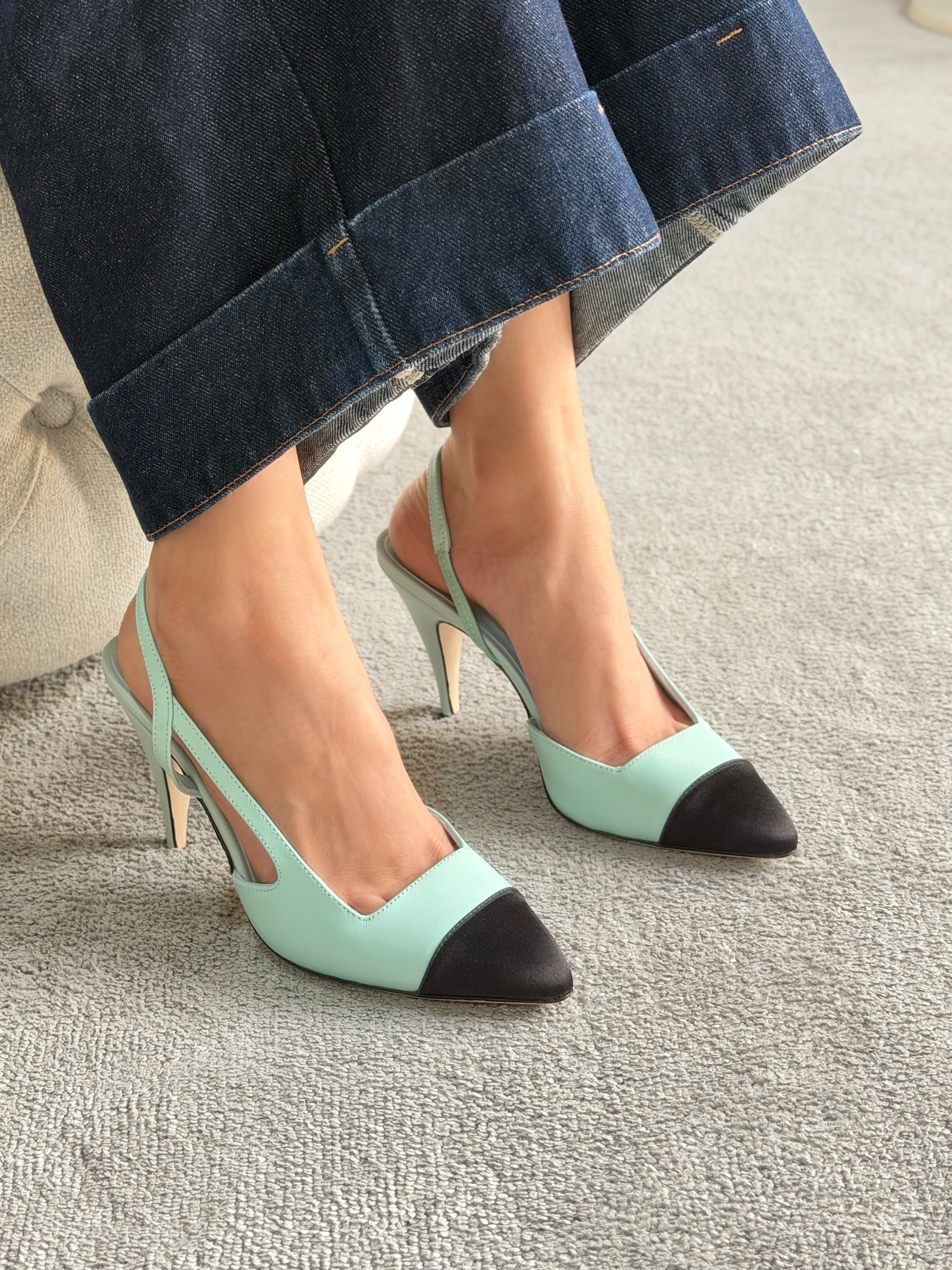 Chanel Slingbacks in Goatskin and Mixed Fibers