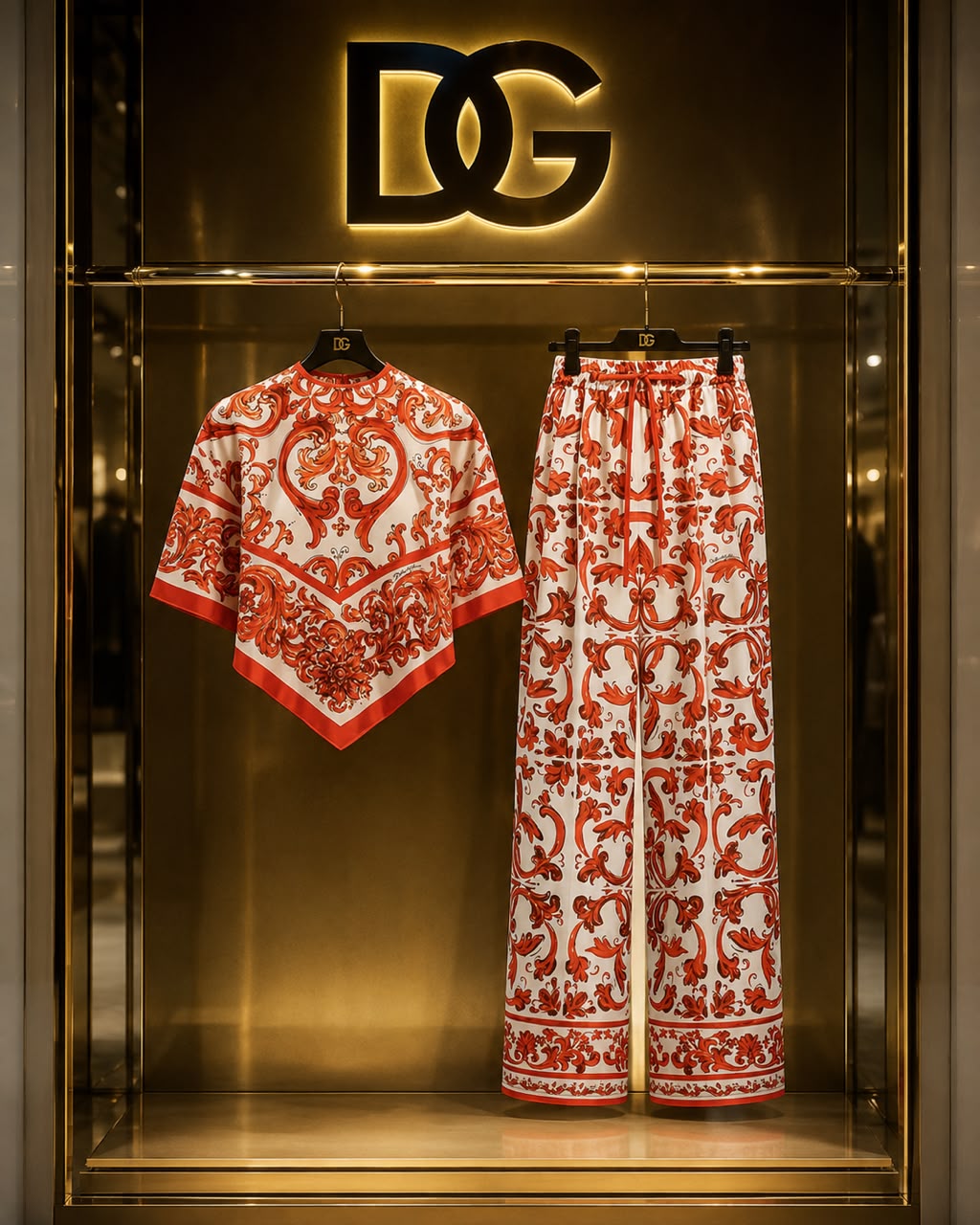 Dolce & Gabbana Majolica Print in Silk Set