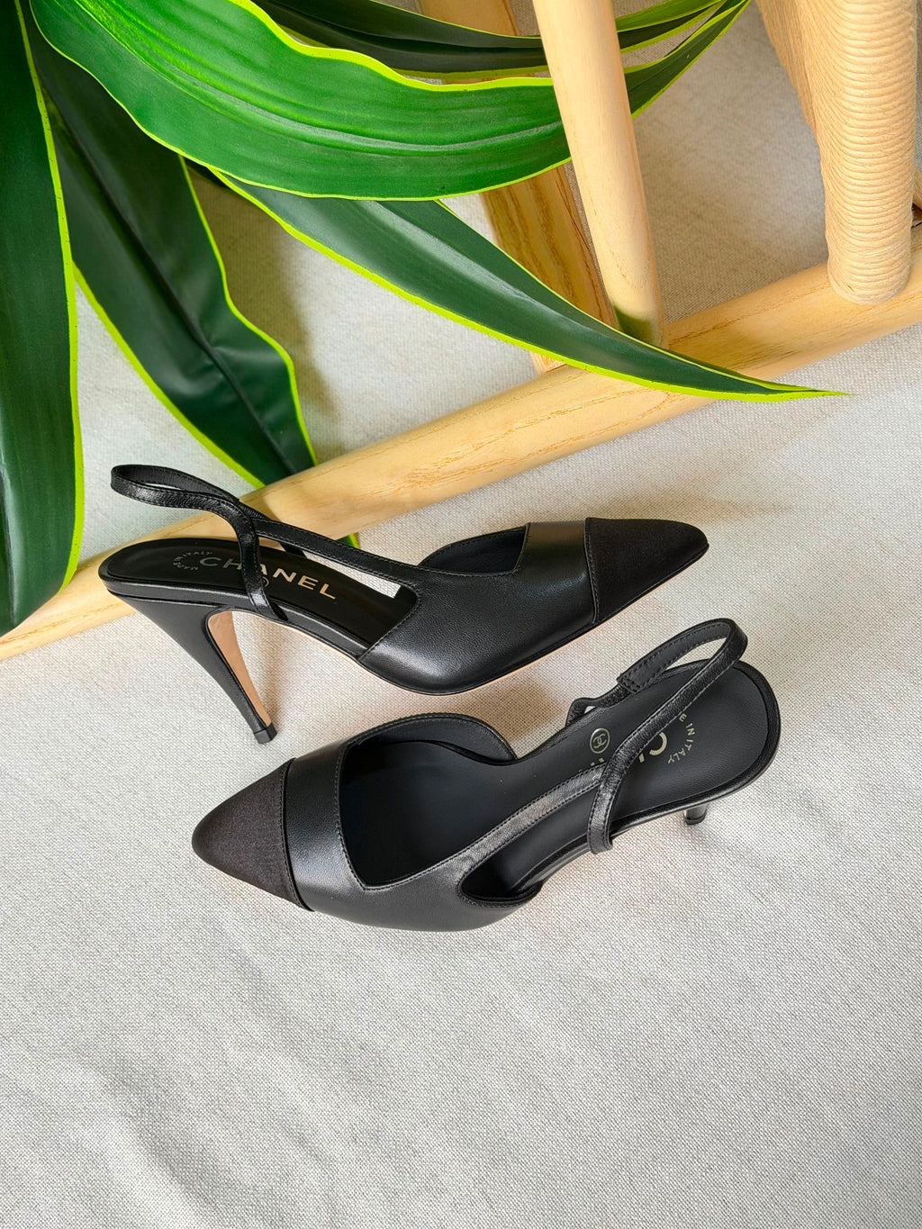 Chanel Slingbacks in Goatskin and Mixed Fibers