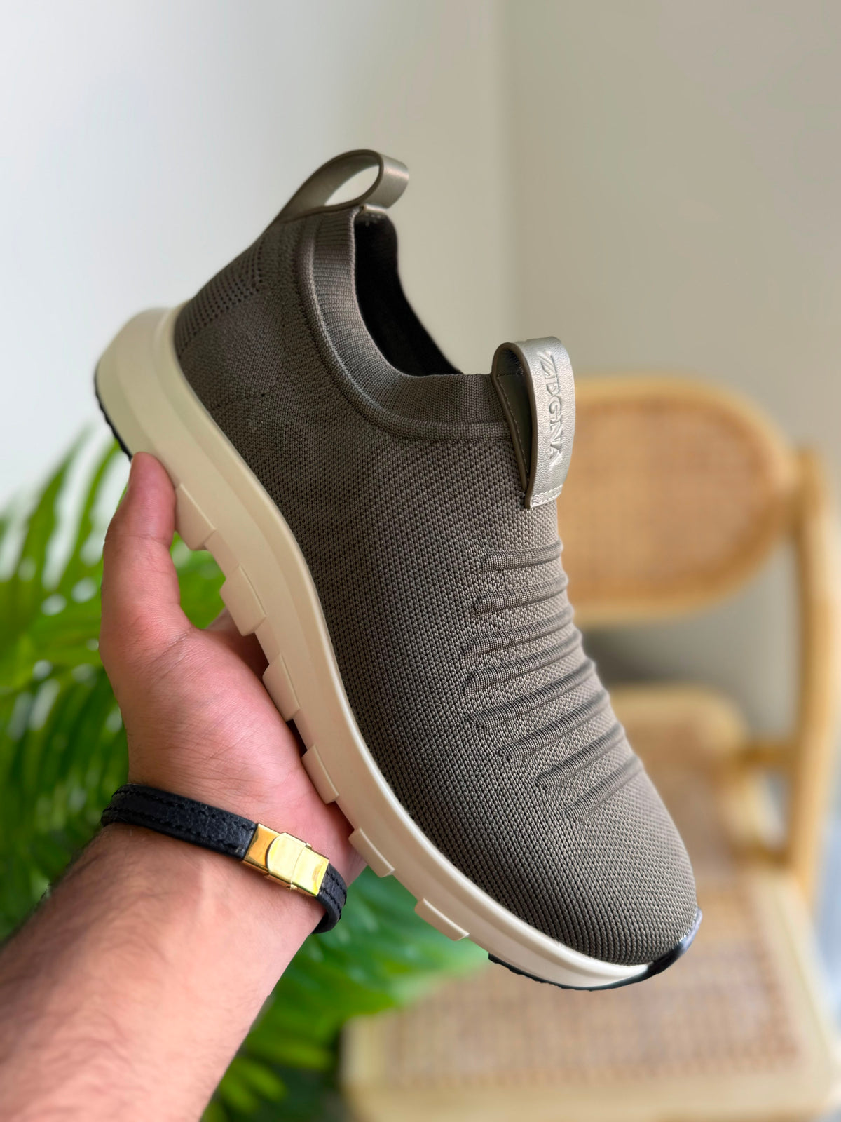 Zegna Knit Slip-On Sneakers