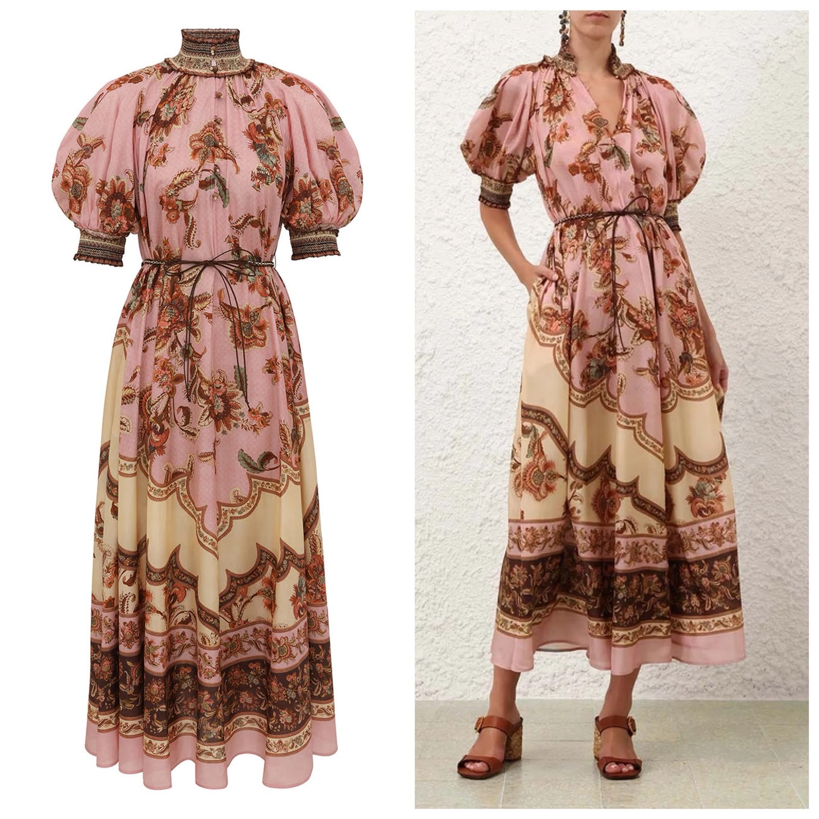 Zimmermann Aster Billow Silk Maxi Dress