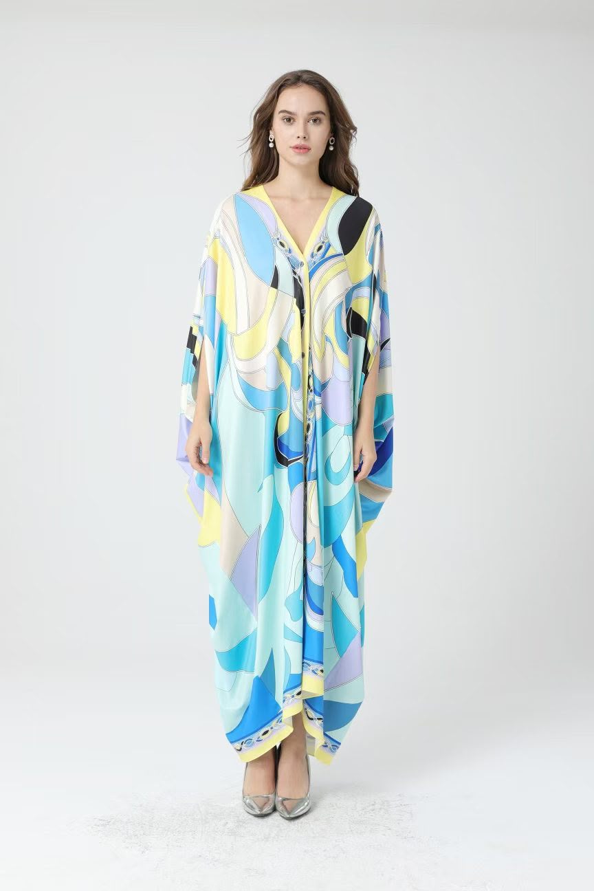 Pucci Printed Silk Kaftan
