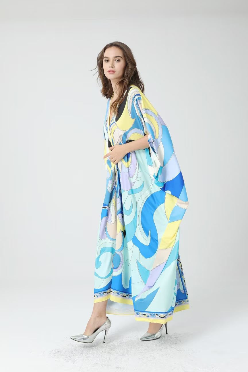 Pucci Printed Silk Kaftan