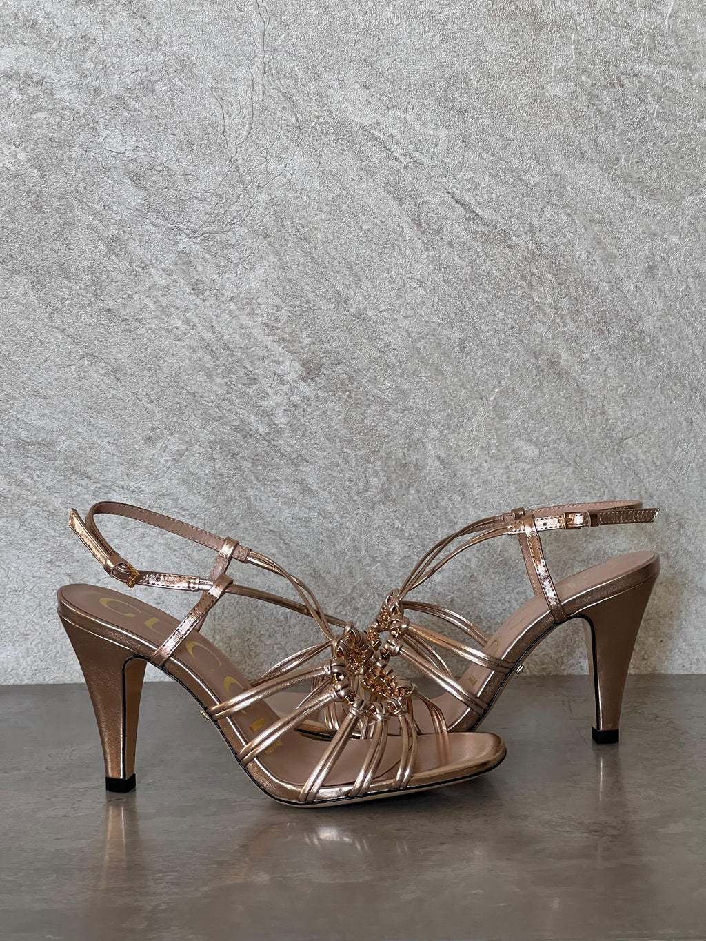 Gucci Crystal Interlocking G Sandal