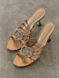Gucci Crystal Interlocking G Sandal