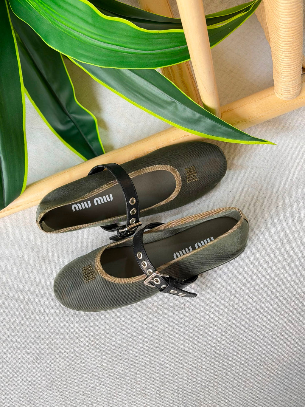Miu Miu Mesh Fabric Ballerinas