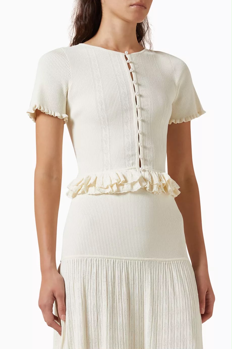 Sandro Arianna Ruffle Cardigan