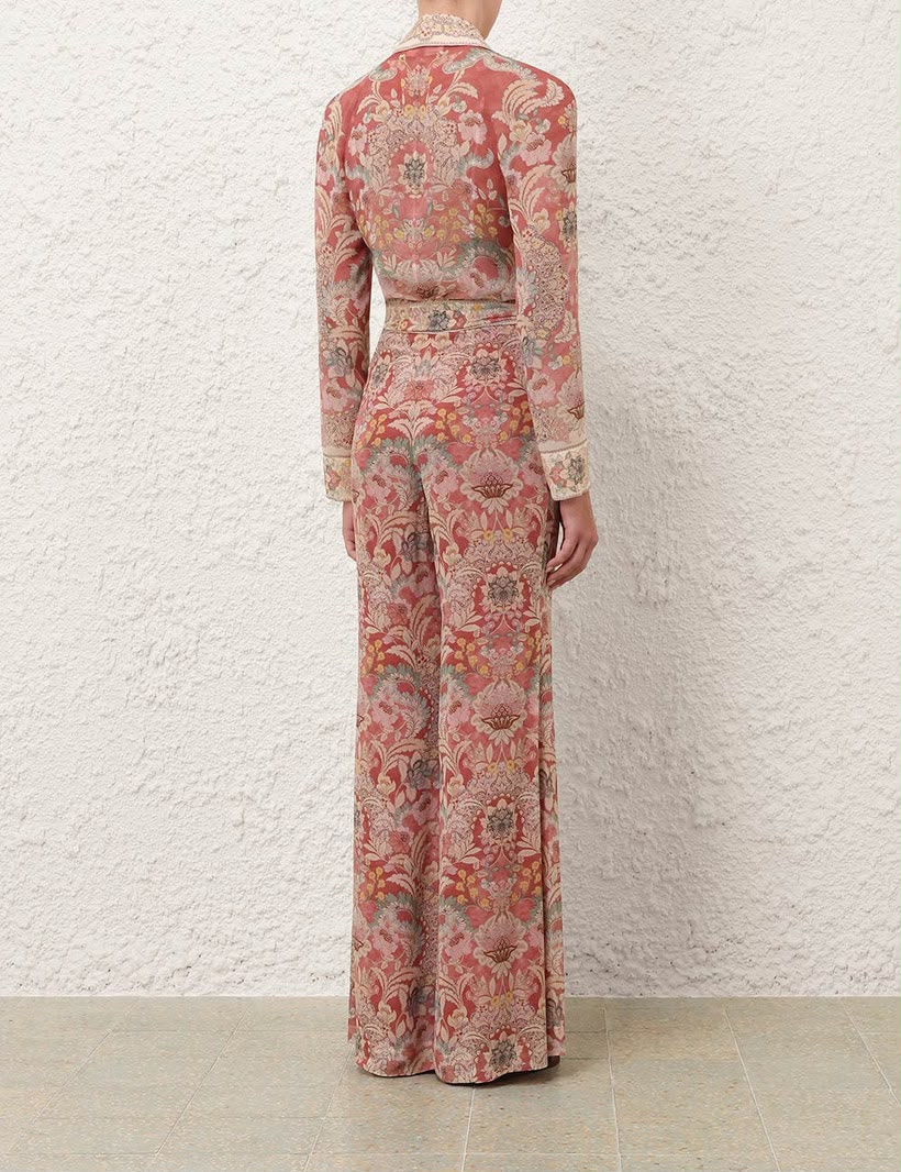 Zimmermann Rebellion Pussybow Shirt & Pant Set