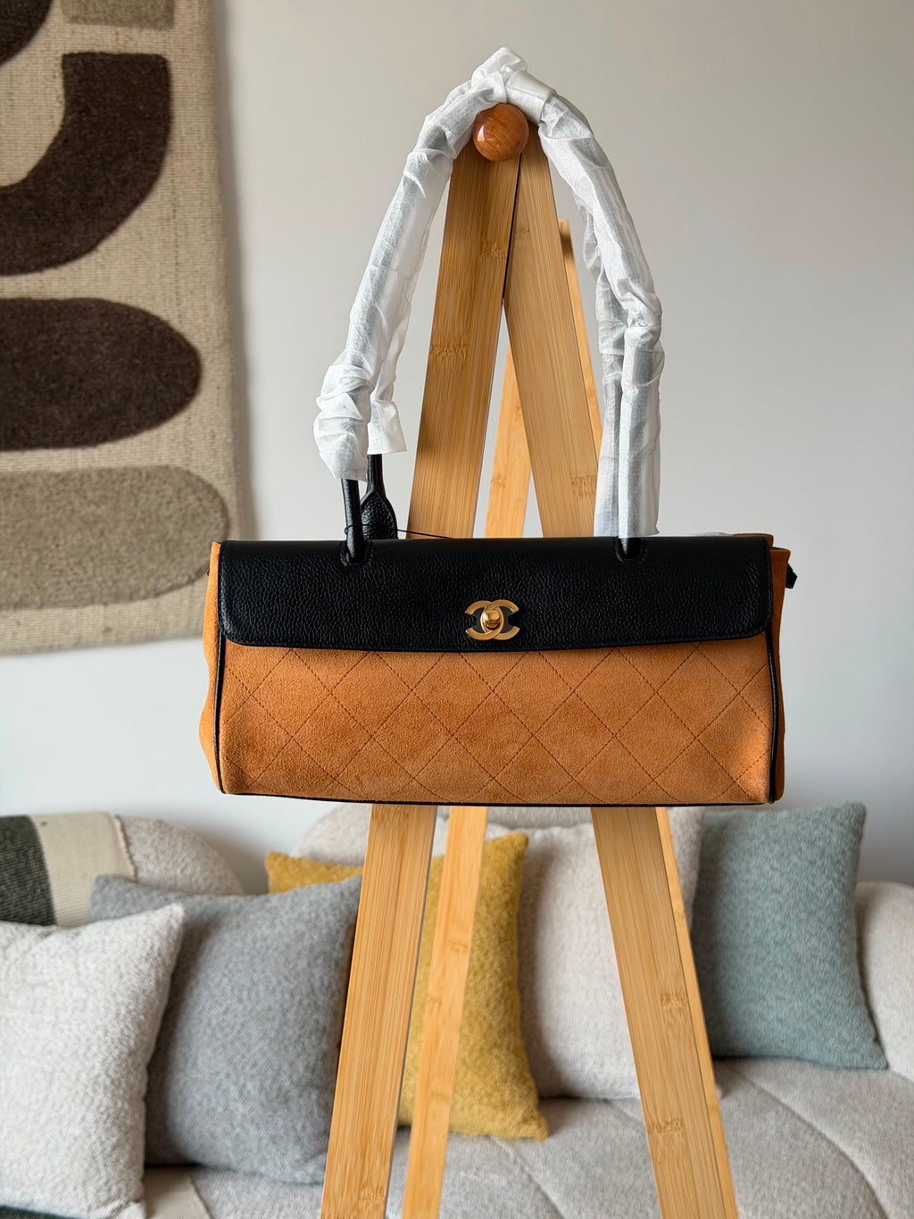 Chanel Calfskin Denim Stitched Urban Essentials