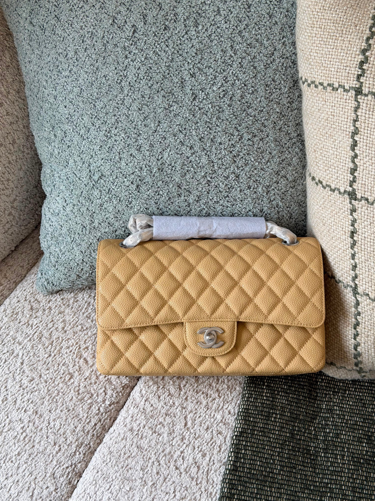 Chanel Medium Classic Double Flap Bag Silver Hardware