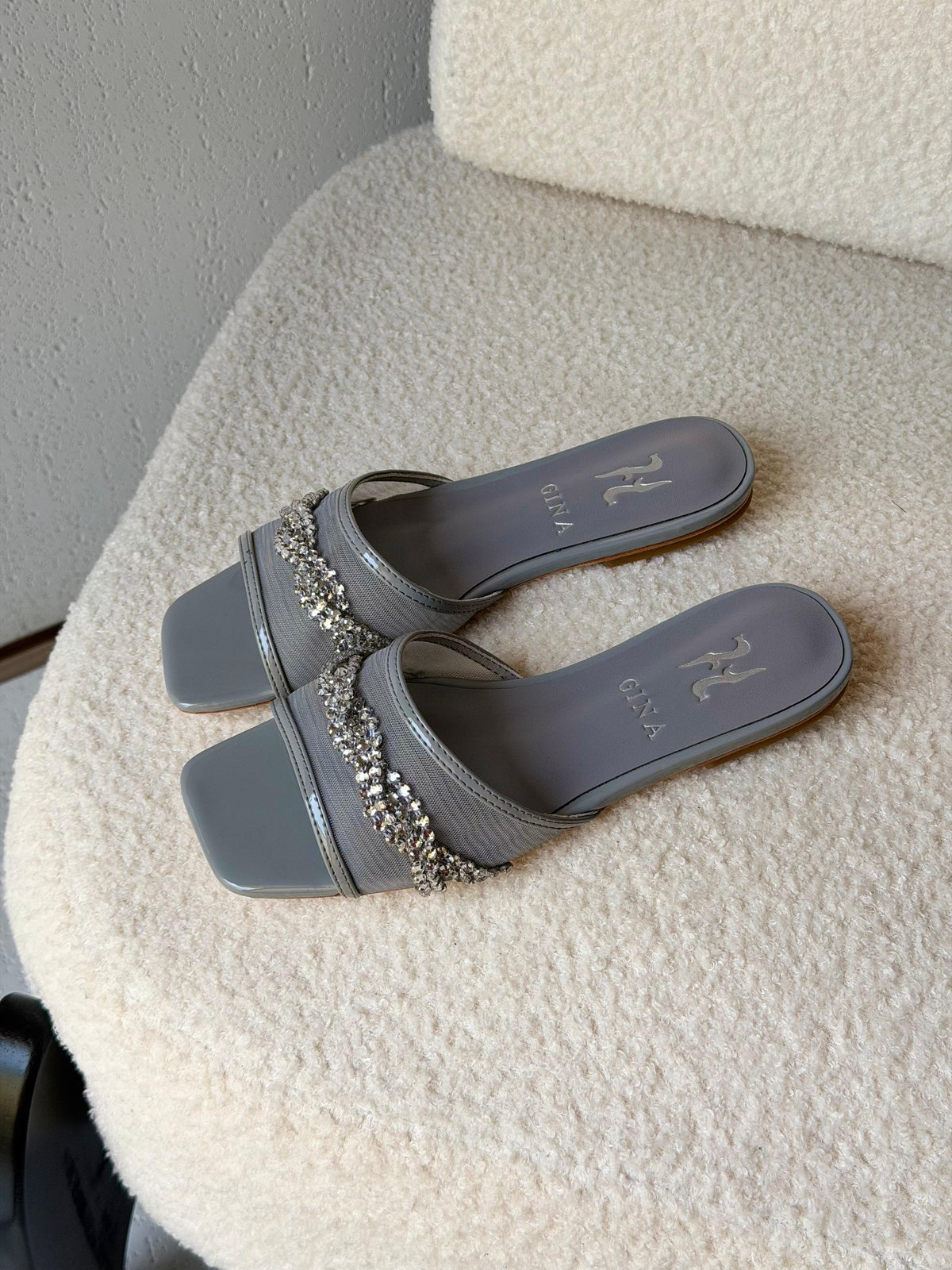 Gina Square-Toe Mesh Flats
