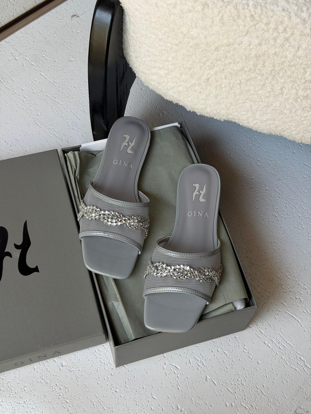 Gina Square-Toe Mesh Flats