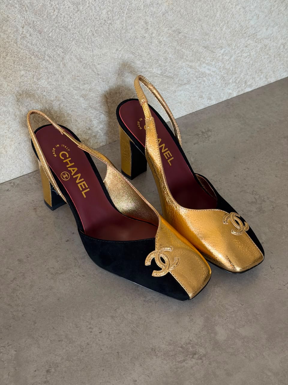 Chanel Slingback Two-Tone Pumps