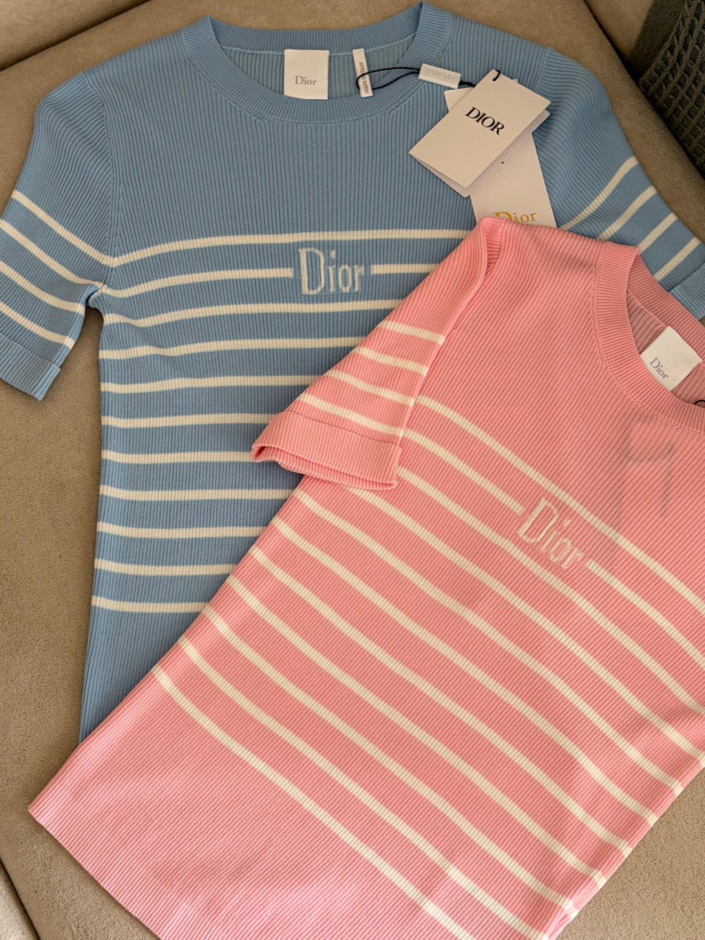 Dior Dioriviera Short-Sleeved Fitted Sweater
