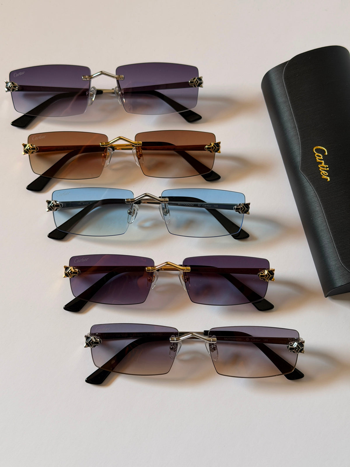 Panthère de Cartier Rimless Sunglasses