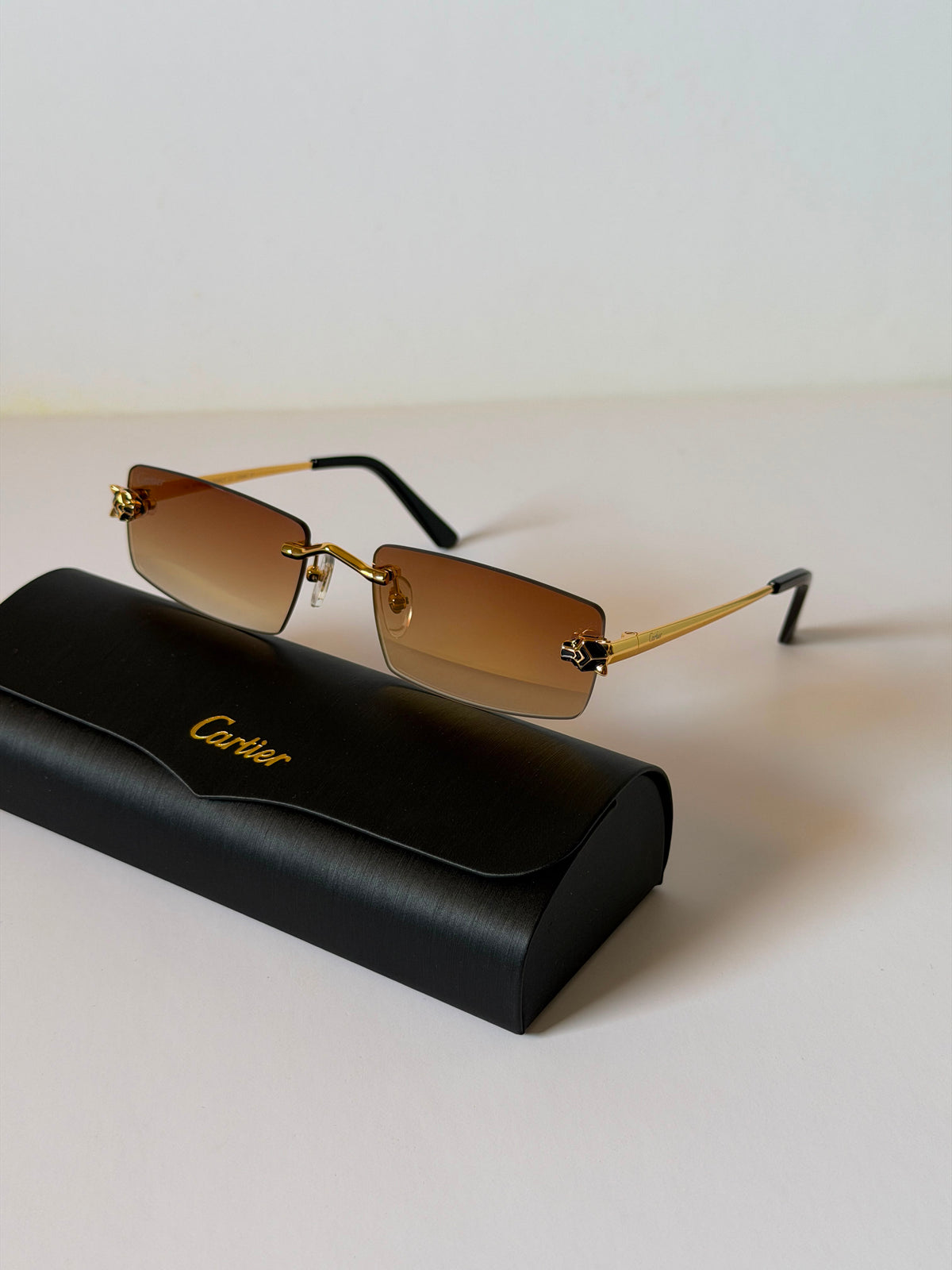 Panthère de Cartier Rimless Sunglasses