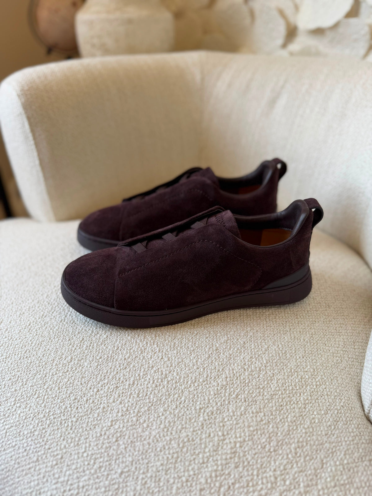 Zegna Utility Suede Triple Stitch Sneakers