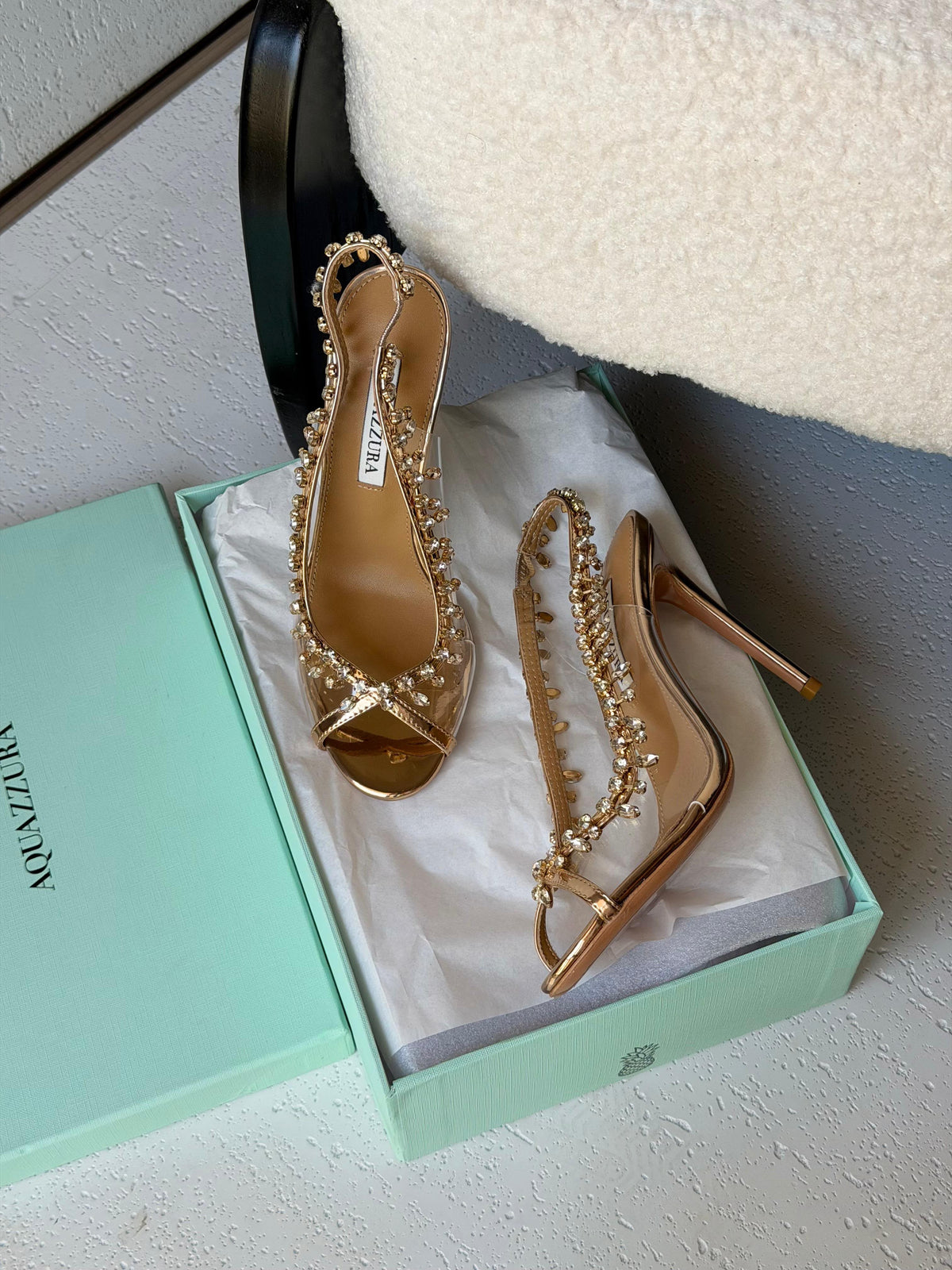 Aquazzura Temptation Crystal Sandals
