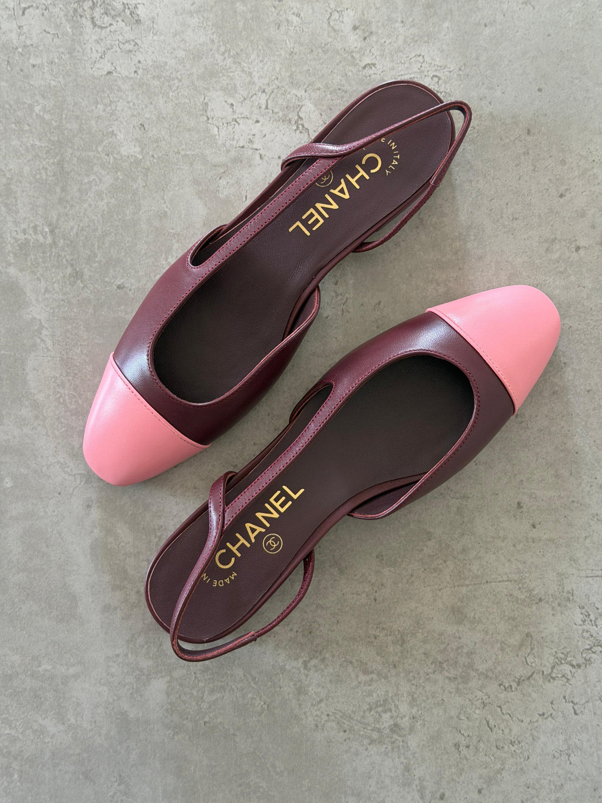 Chanel Two-Toned Slingback Flat