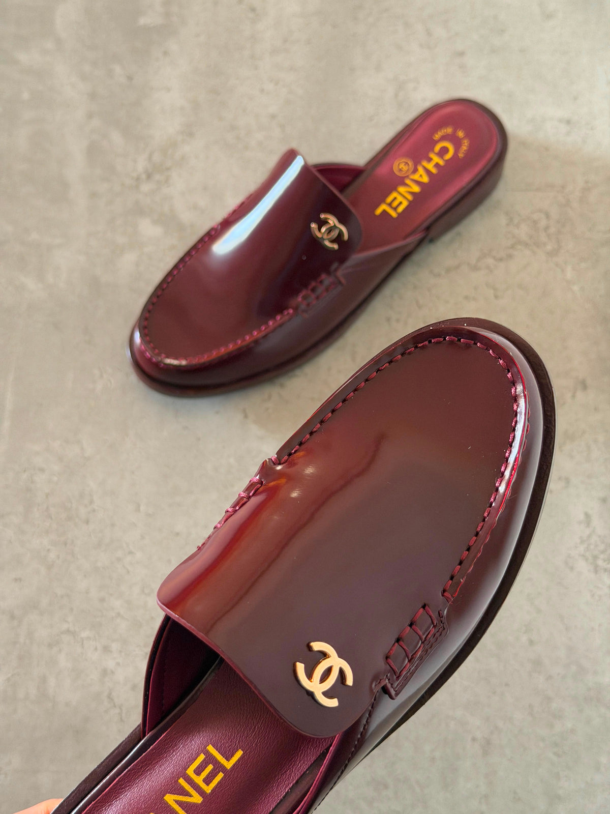 Chanel Mules in Suede Calfskin