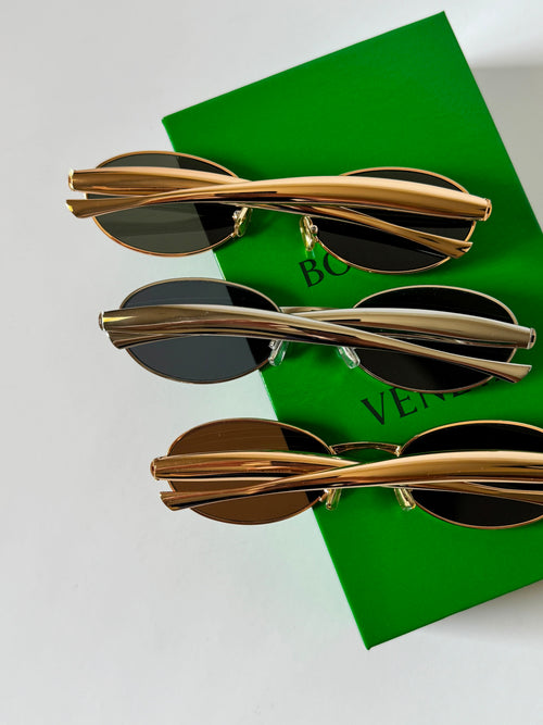 Bottega Veneta Sardine Oval Sunglasses