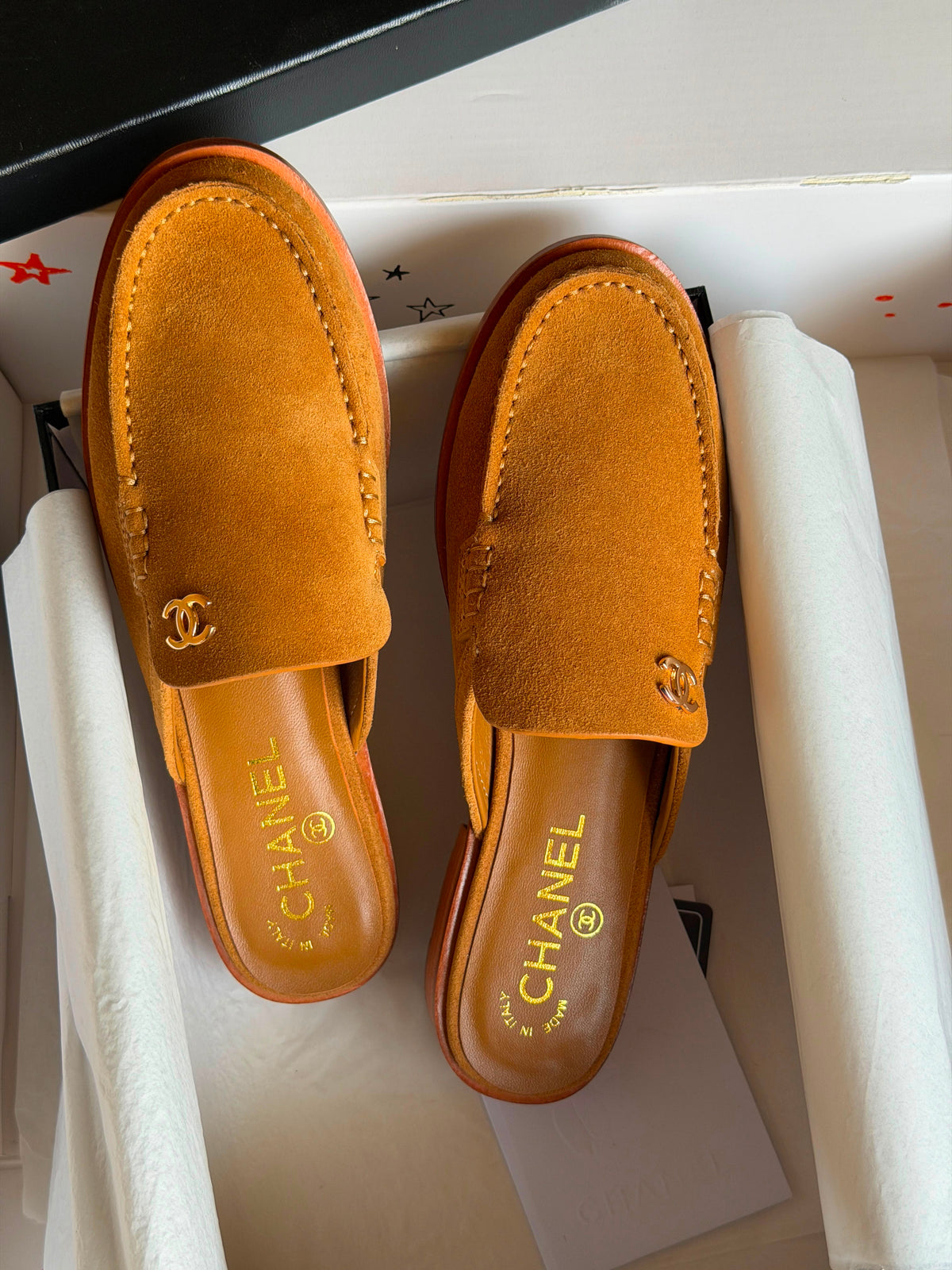 Chanel Mules in Suede Calfskin