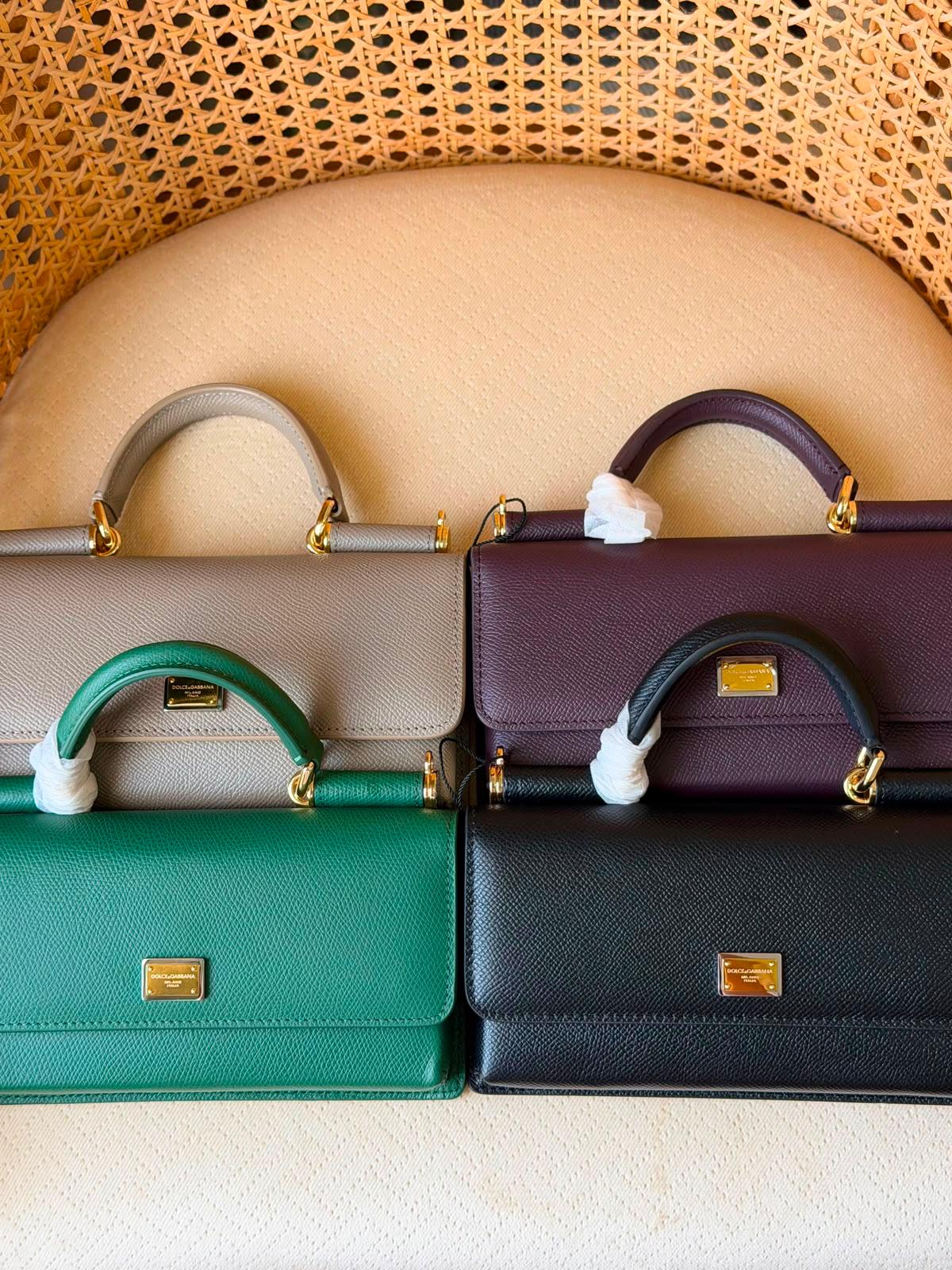 Dolce & Gabbana Leather Sicily Wallet on Chain Bag