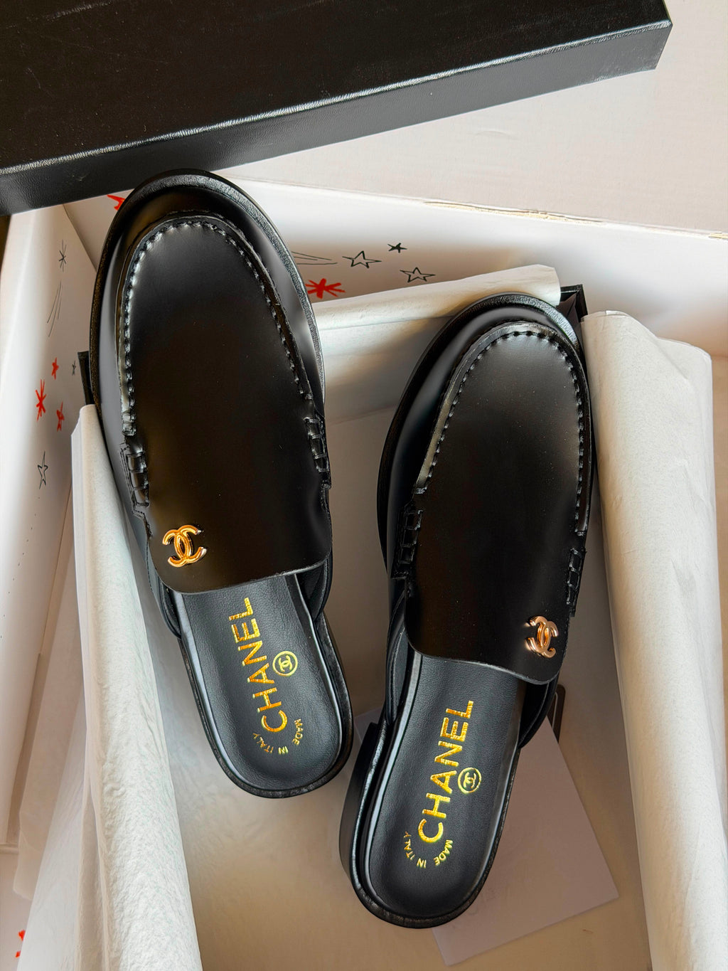 Chanel Mules in Suede Calfskin