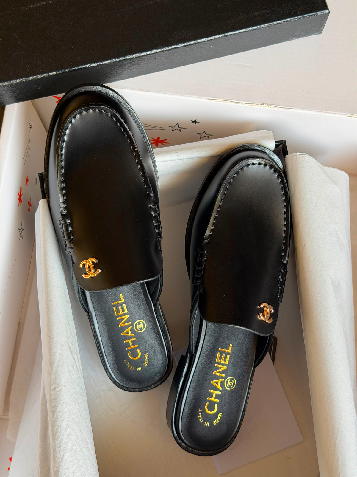 Chanel Mules in Suede Calfskin