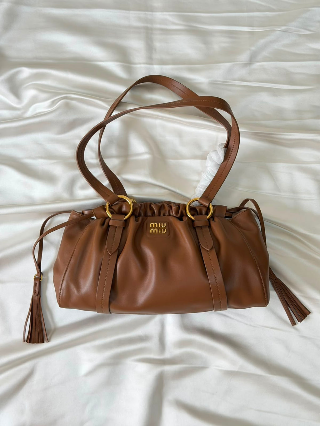 Miu Miu Joie Nappa Leather Shoulder Bag