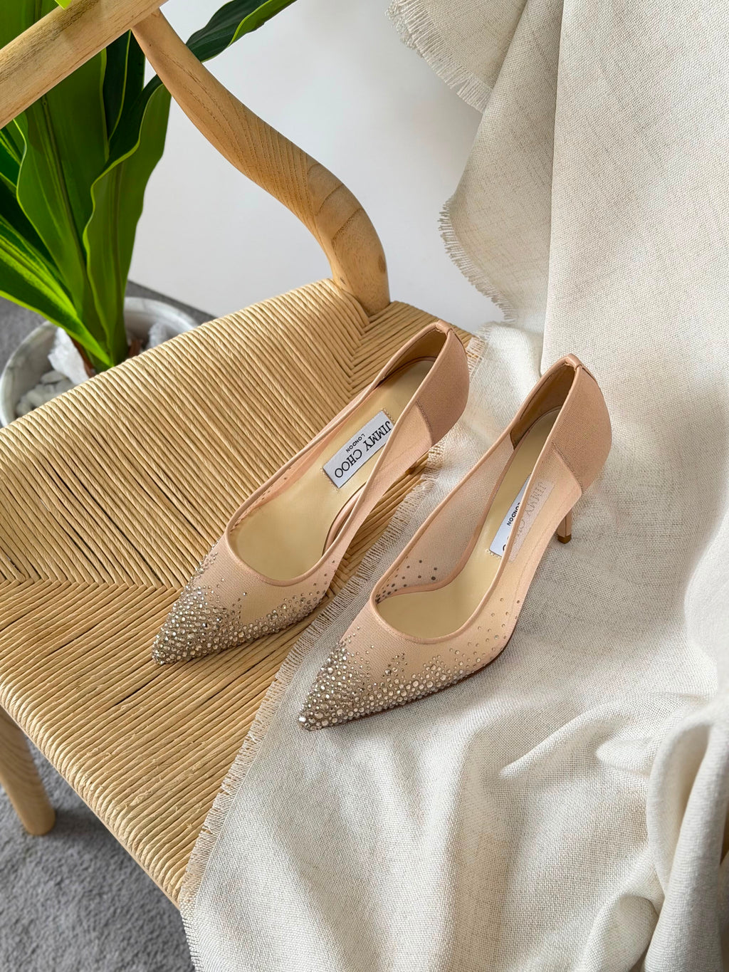 Jimmy Choo Love Crystal-Embellished Pumps