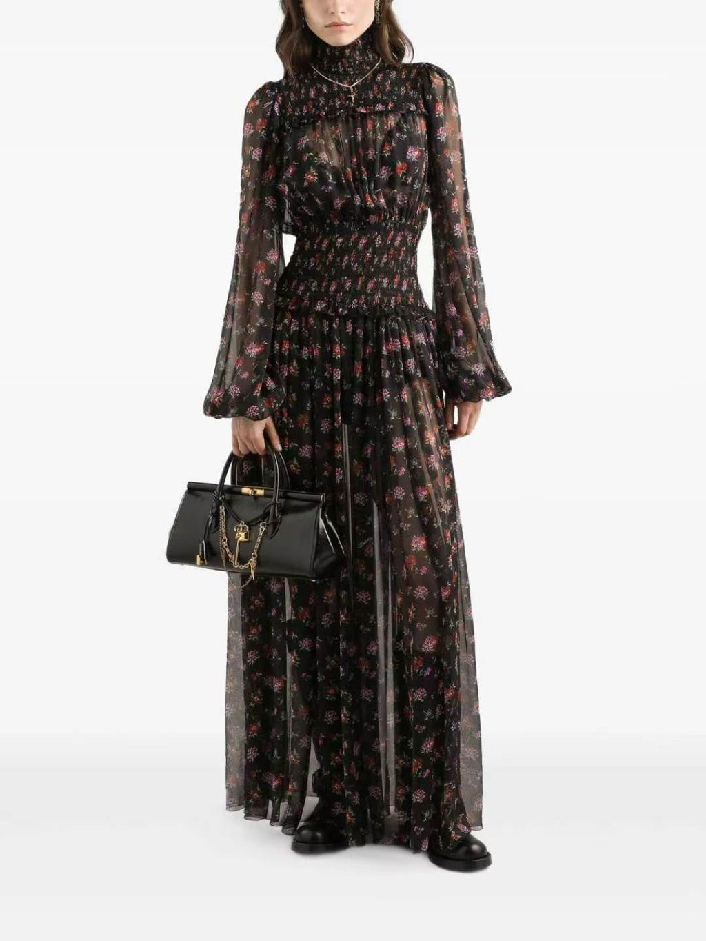 Dolce & Gabbana Silk Floral Maxi Dress