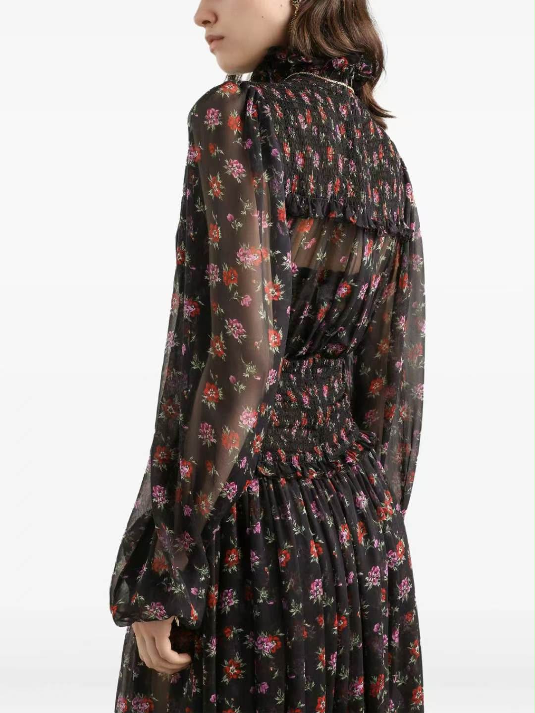 Dolce & Gabbana Silk Floral Maxi Dress