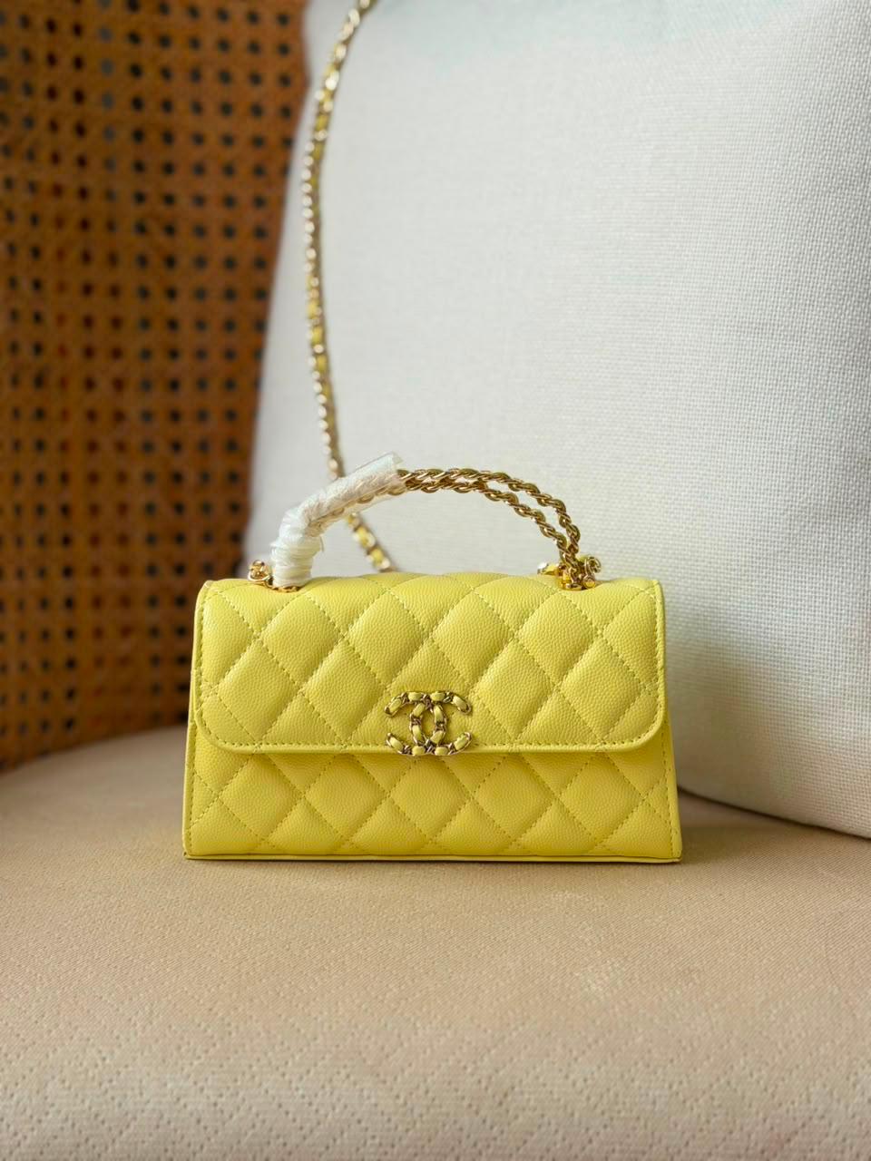 Chanel 25S Calfskin Kelly Clutch with Chain