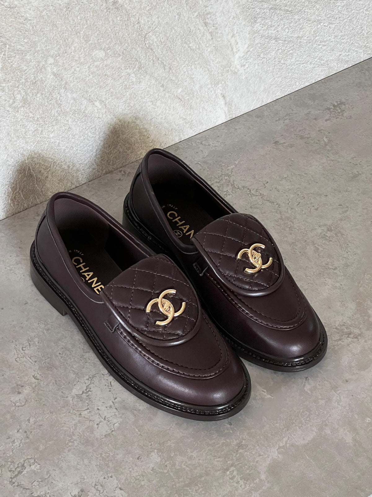 Chanel Quilted Lambskin Loafers